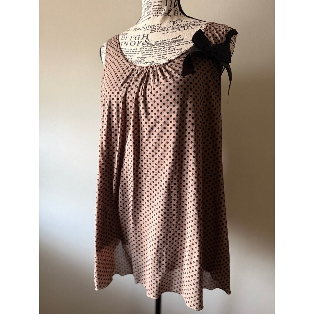 Julie's closet Polka Dot Sleeveless Tank Blouse XL